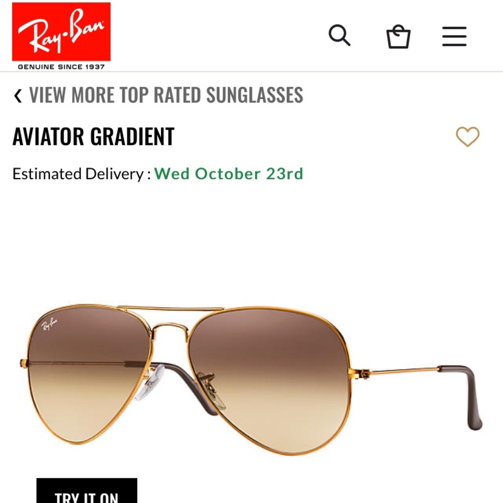 Gradient Ray-Ban Aviator Sunglasses